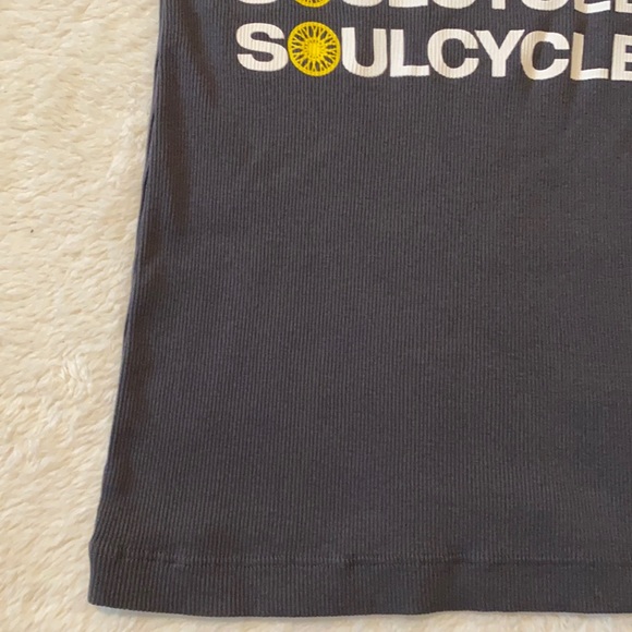 SoulCycle Dark Gray Ribbed Racerback Tank Size S - Picture 3 of 11